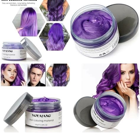 Mofajang Hair Mofajang Hair Purple Color Wax Unisex Diy Mud Dye