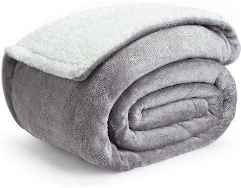 Winthome Thick Cuddly Blanket Warm Wool Blanket Winter Sherpa Blanket