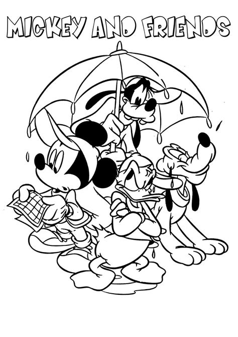 Mickey Mouse and friends printable coloring pages