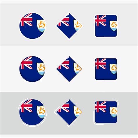 Anguilla flag icons set, vector flag of Anguilla. 22969746 Vector Art ...