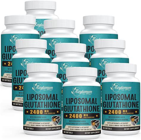 Amazon 2400 MG Liposomal Glutathione Softgels Max Absorption