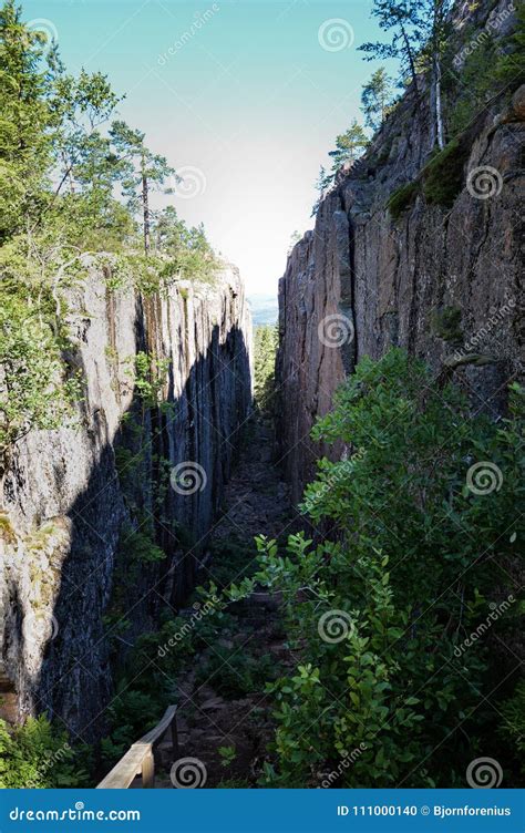 A Big Ravine Gap In The Mountain Stock Photo Image Of Nature Cliff