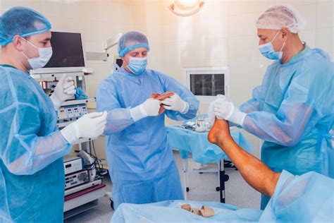 Premium Photo Process Of Trauma Surgery Operation Group Of Surgeons