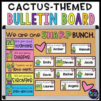 Cactus-Themed Bulletin Board Ideas by Little Achievers | TpT