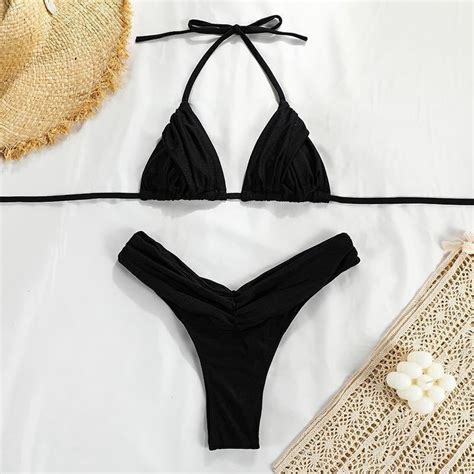 Us Seller Sexy Women Bikini Scrunches Butt Swimwear Pcs Set Lady