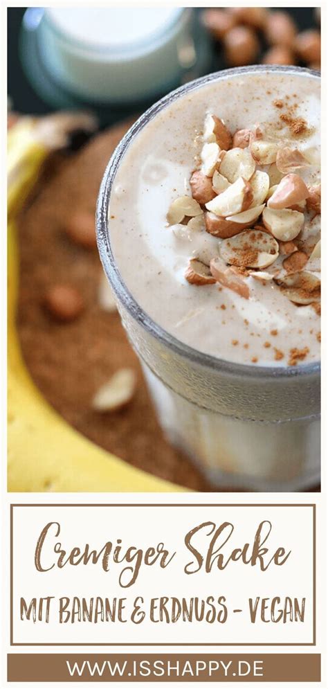 Himmlischer Bananen Shake Mit Erdnuss Kokos Vegan Und Zuckerfrei