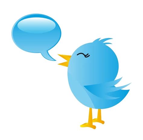 Blue twitter bird Stock Vector Image by ©polesovsky #13209689