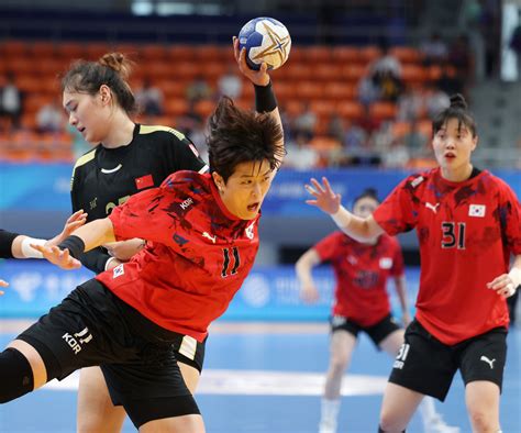 한국 여자핸드볼 중국 꺾고 항저우ag 결승행결승전은 한일전