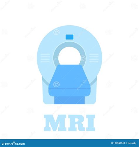 Mri Scanner Icon Isolated On White In Flat Style Stock Vector