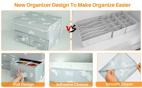 Amazon Easeve Sock Underwear Drawer Divider Closet Organizers