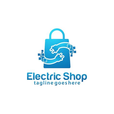 Premium Vector | Electrical shop logo design template