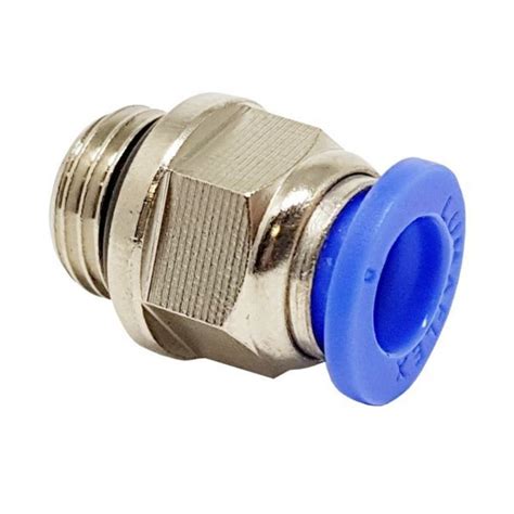 Conector Reto Rosca Macho Bsp 1 4 Tubo 6mm Conexão Rápida Loja Brafer