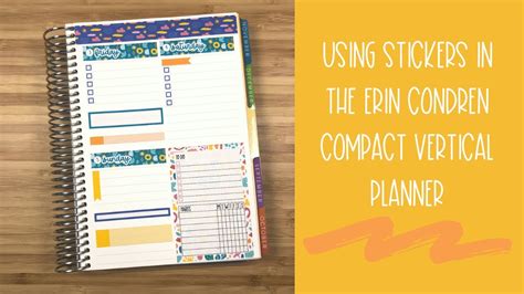 Using Stickers In The Erin Condren Compact Vertical Planner YouTube