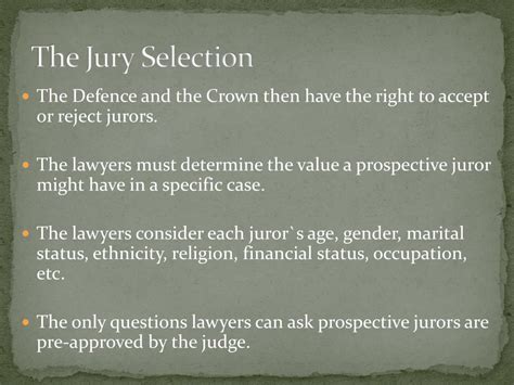 Ppt Jury Selection And Challenges Powerpoint Presentation Free