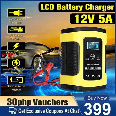 Full Automatic Car Battery Charger V A Intelligent Repair Fast Power