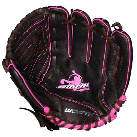 Worth Storm STM110BRP 11" Brown Youth Girls Fastpitch Softball Glove ...