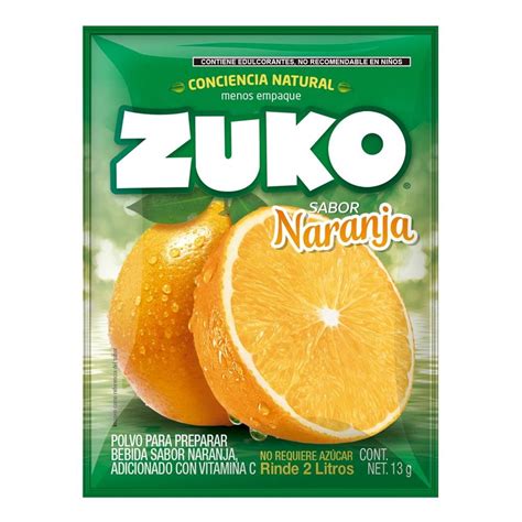 Bebida En Polvo Zuko Sabor Naranja G Walmart