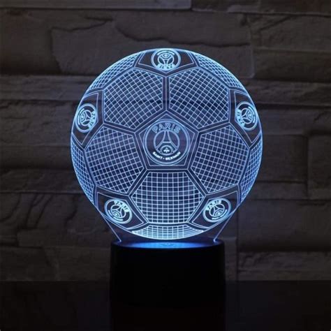 Veilleuse 3d Paris Saint Germain Football Illusion Lampe De Table Led 7