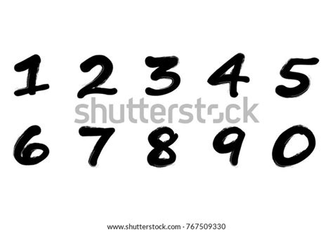 Black Digital Numbers Vector Eps Stock Vector Royalty Free