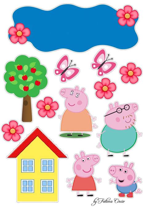 Topo De Bolo Peppa Pig Para Imprimir Peppapig Peppa Peppa Pig Happy