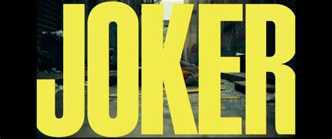 Joker 2019 Joker Movie Titles Title Design