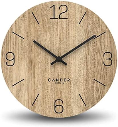 Cander Berlin MNU 2725 D Horloge Murale En Bois Silencieux 25 Cm