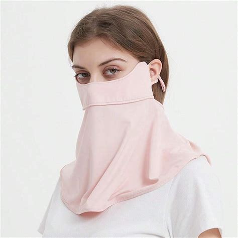 4 Colors Available Summer Uv Protection Full Face Mask For Women Neck Covering Integrated