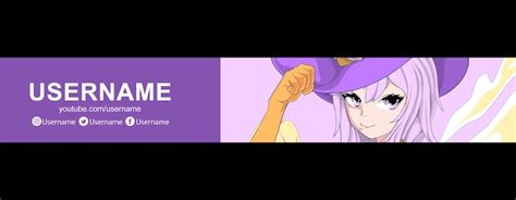 Premium Vector | Anime youtube banner design template