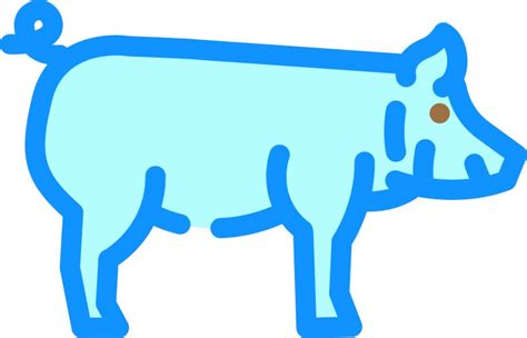 Yorkshire Pig Breed Glyph Icon Royalty Free Vector Image