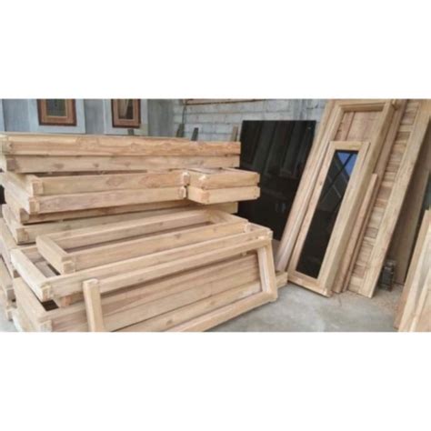 jual kusen rangka jendela  kusen pintu bahan kayu bengkirai bst