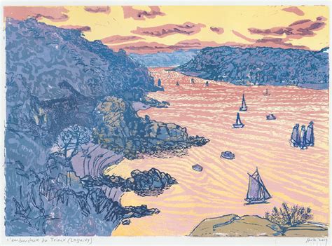 Trieux Evening View Plate Linoprint Hans Von D Hren Flickr