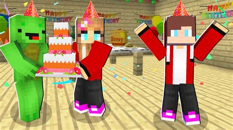 Happy Birthday Maizen Funny Story In Minecraft Jj And Mikey Youtube