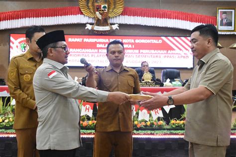 DPRD Kota Gorontalo Terima Dokumen KUA PPAS APBD Perubahan 2023 Read Id