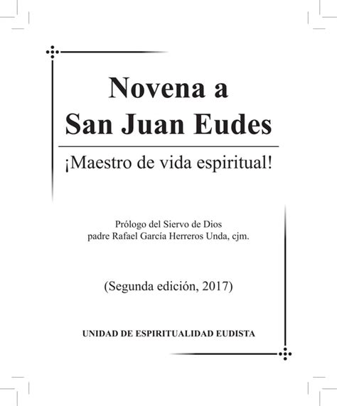 Novena A San Juan Eudes Cjm Edici N Pdf