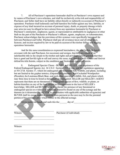 Free Printable Timber Contract