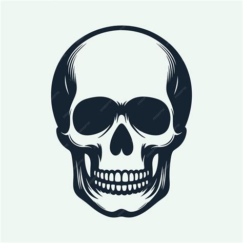 Skull Silhouette Vector Premium Ai Generated Vector