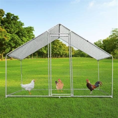 Poulailler Enclos Parc 2x4x2m Enclos Grillagé Poule 8 M² Walk In Chicken Run Chicken Runs