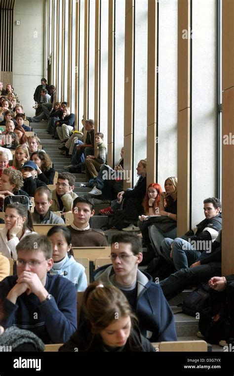 Dpa Students Are Sitting On The Stairs Of The Crowded Audimax