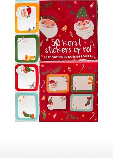 Kerst Cadeaustickers Op Rol 50 Stuks Bol