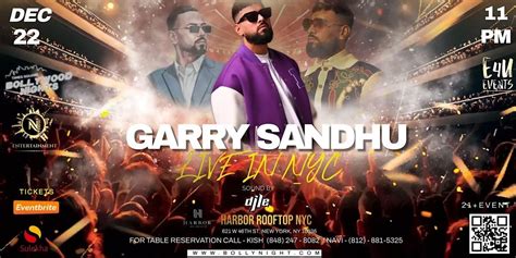 Garry Sandhu Live in NYC, Harbor NYC Rooftop, New York, 22 December to ...