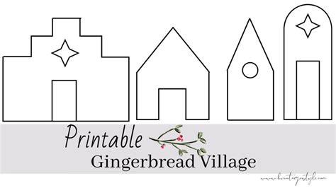 How to Make a Homemade Gingerbread Village (Free Printable) | B Vintage Style