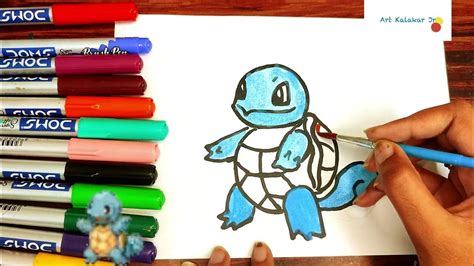 How To Draw Squirtle Pokemon Easy Drawing Of Squirtle Pokemon Step By