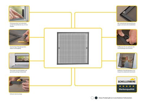 Insektenschutz Fenster PLUS 100 X 120 Cm Anthrazit SCHELLENBERG