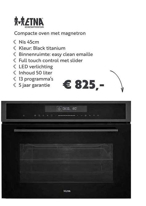 Etna Compacte Oven Met Magnetron Aanbieding Bij Superkeukens