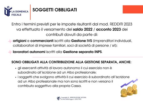 La Domenica Fiscale Saldo E Acconto Dei Contributi Ivs Gestione