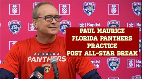 Paul Maurice Florida Panthers First Practice After Nhl All Star Break Youtube