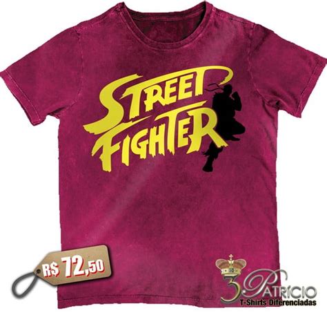 Camiseta Streetfighter Em Algod O Premium Marmorizado Elo