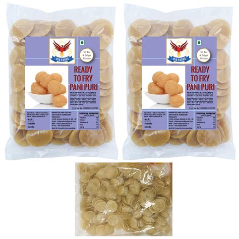 Rio Foods Ready To Fry Dry Golgappa Packet Puchka Panipuri Pats With