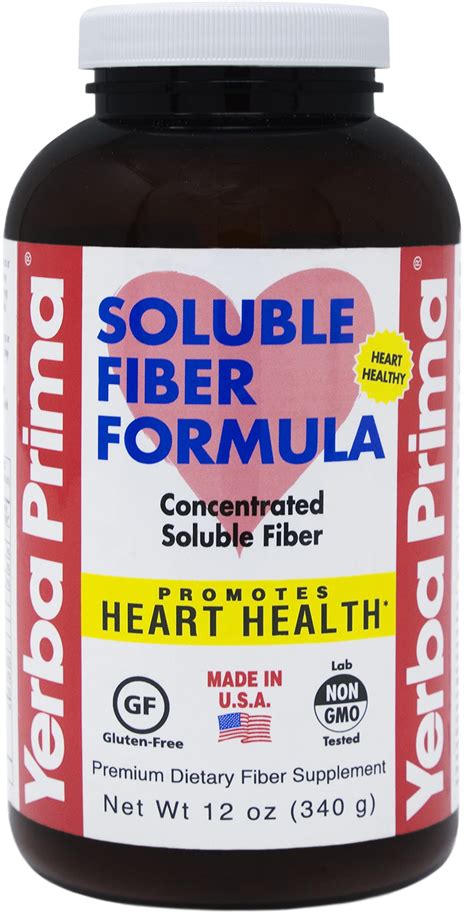 Yerba Prima Soluble Fiber Formula Powder 12 Ounce - Premium Dietary Fiber Supplement | Gluten ...