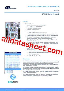 NUCLEO-L476RG Datasheet(PDF) - STMicroelectronics